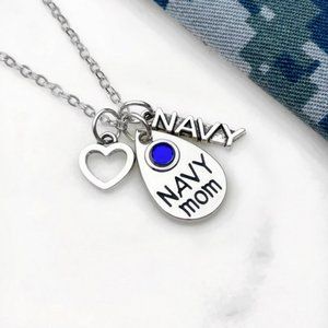 Navy Mom Necklace